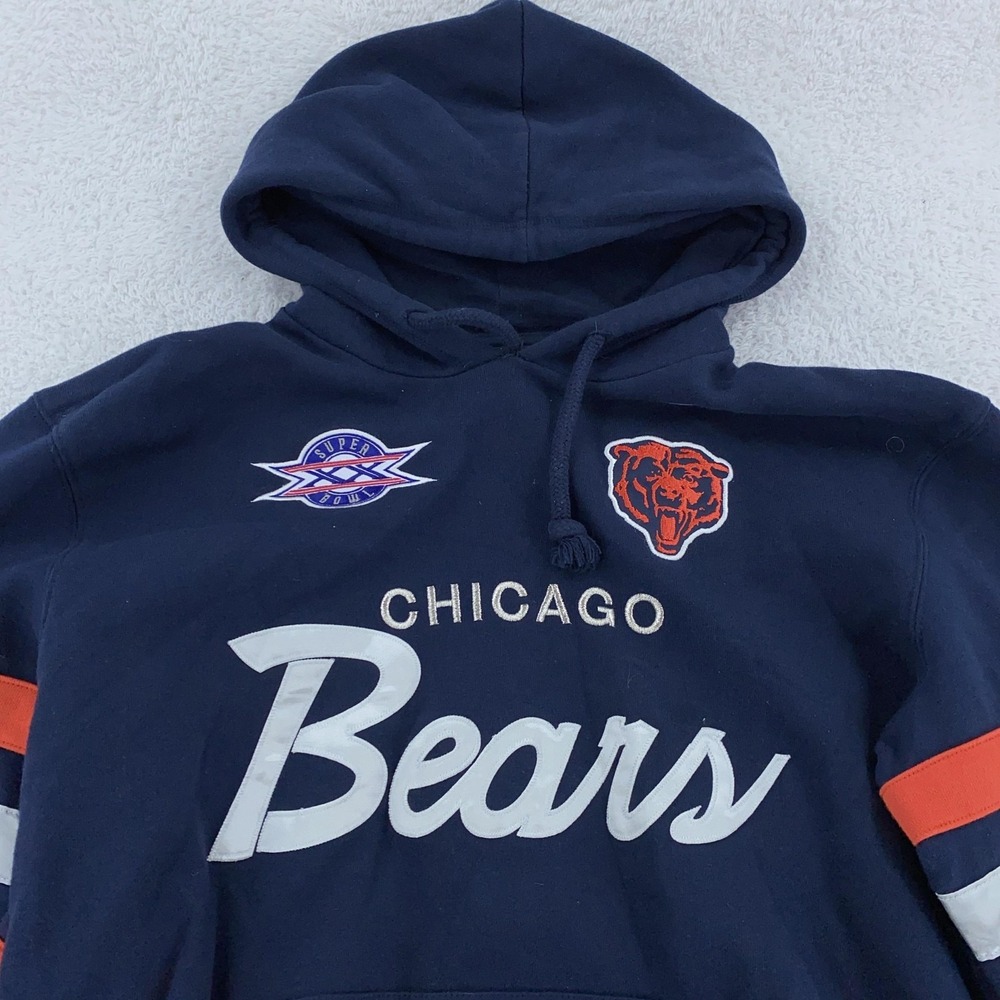 Chicago Bears Mitchell & Ness Throwbacks Hoodie Medium NFL‎ Football Sweatshirt
